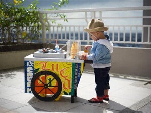 Little boy dressed as an ice cream vendor for Buwan ng Wika. Little boy dressed as an ice cream vendor for Buwan ng Wika.