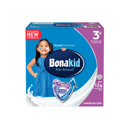 Bonakid Pre School Three Plus 1.2kg Front of Pack 2