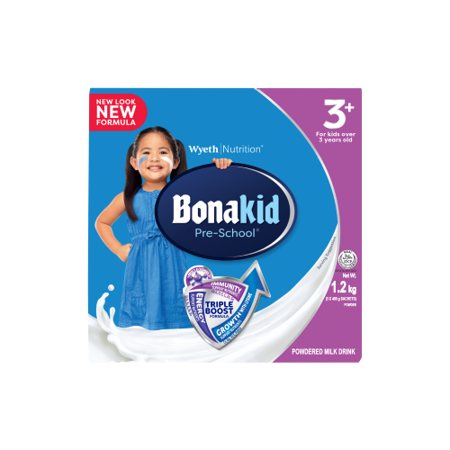 Bonakid Pre School Three Plus 1.2kg Front of Pack