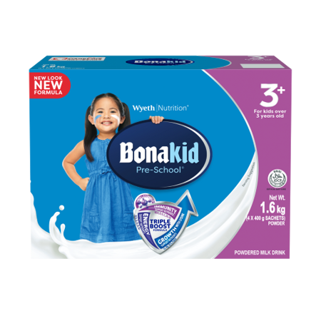 Bonakid Preschool Three Plus 1.6kg Front of Pack 2