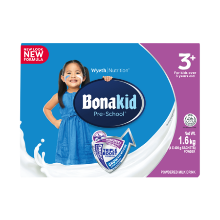 Bonakid Preschool Three Plus 1.6kg Front of Pack